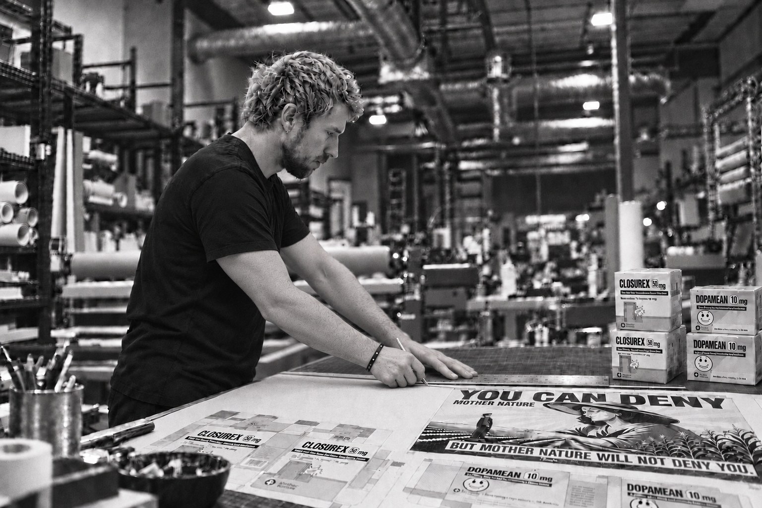 Ryan Melton in his studio